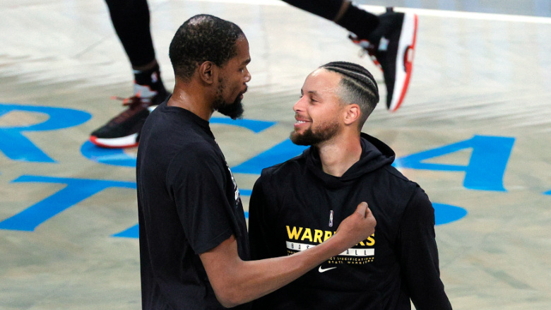   Kevin Durant Stephen Curry Warriors Nets